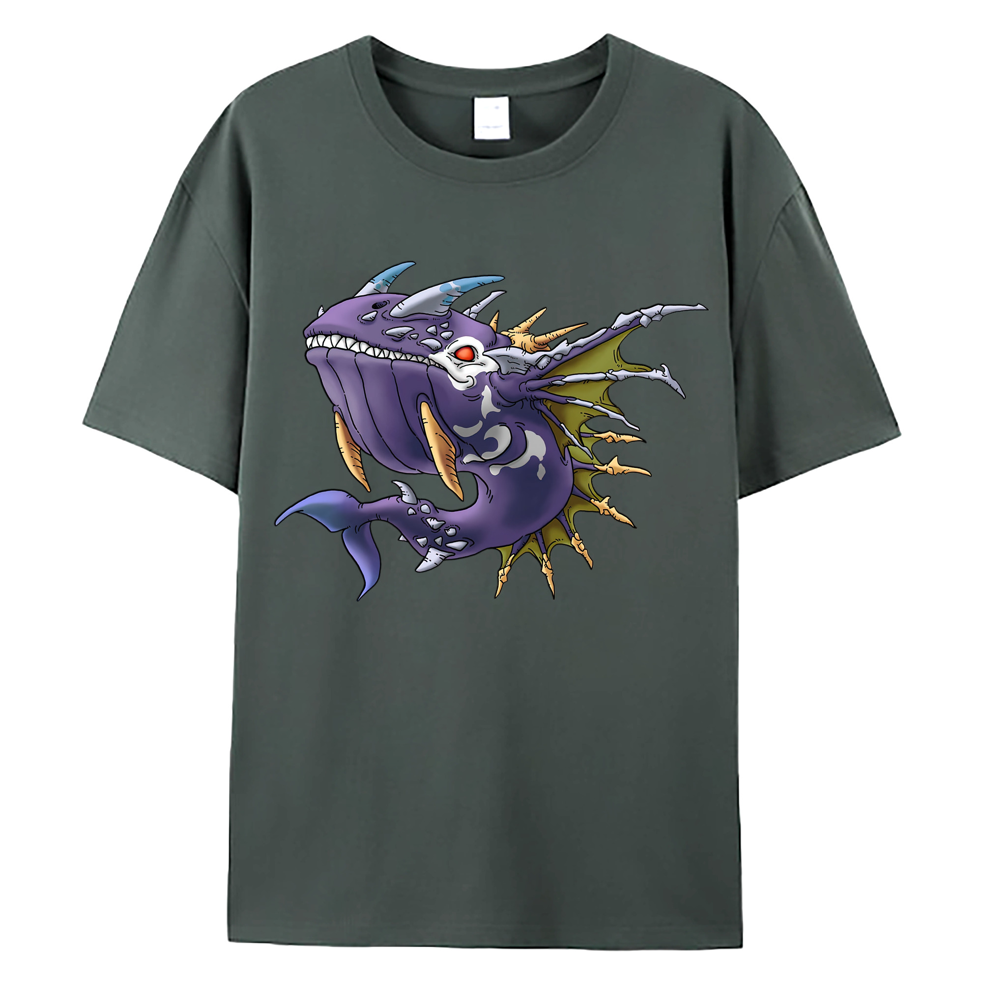 （画像用） ドラゴンクエスト Doragon Kuesuto Dragon Quest 綿100％ メンズ半袖Tシャツ｜肌触りやわらか＆通気性